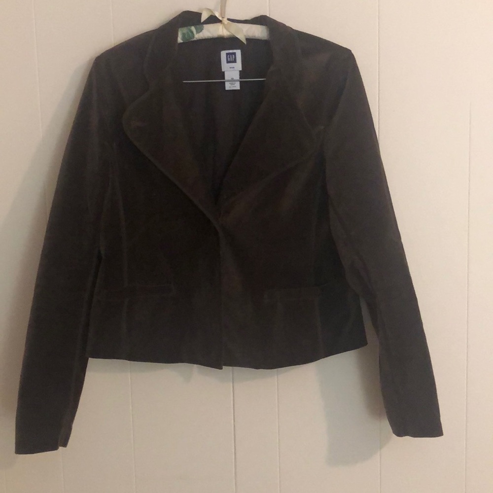 GAP Chocolate brown velvet blazer